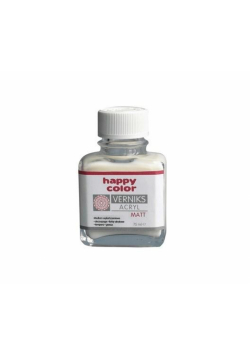 Werniks akrylowy 75ml przezrocz. Matt HAPPY COLOR