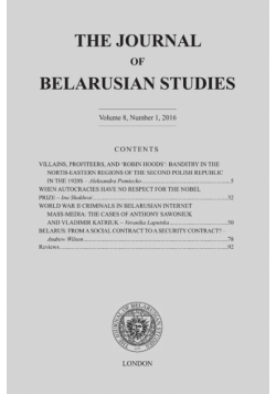 The Journal of Belarusian Studies 2016
