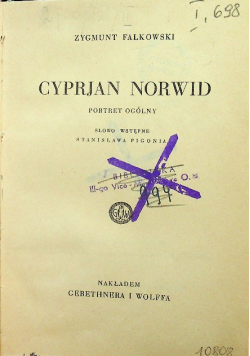 Cyprjan Norwid 1933 r.