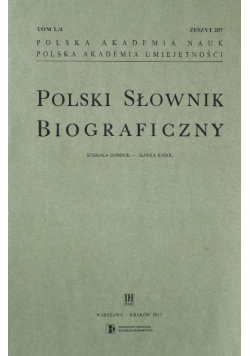 Polski słownik biograficzny zeszyt 207