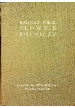 Rosyjsko Polski słownik rolniczy