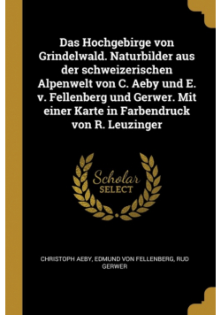 Das Hochgebirge von Grindelwald. Naturbilder aus der schweizerischen Alpenwelt von C. Aeby und E. v. Fellenberg und Gerwer. Mit einer Karte in Farbendruck von R. Leuzinger