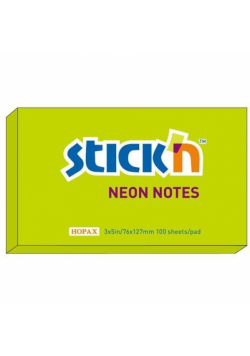 Notes samoprzylepny zielony neon 127x76mm