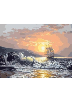 Malowanie po numerach - Silne fale 40x50cm