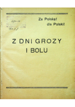 Z dni grozy i bolu 1923 r.