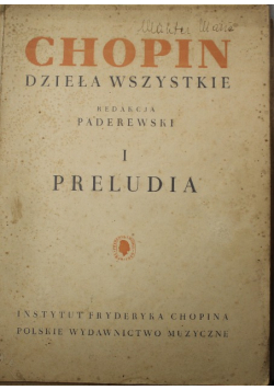 Chopin Dzieła wszystkie I Preludia 1949 r.
