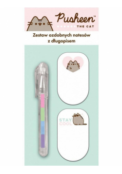 Zestaw mini długopis + notes 2 sztuki Pusheen