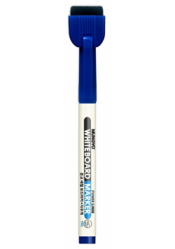 Marker suchościeralny mini z gąbką nieb. (12szt)