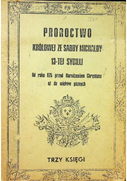 Proroctwo królowej ze Sabby Michaldy 13 tej Sybilii