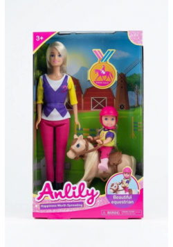 Lalka Anlily 30 cm z dzieckiem i kucykiem