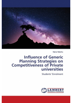 Influence of Generic Planning Strategies on Competitiveness of Private universities