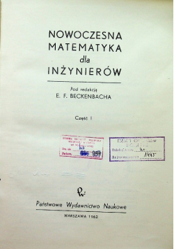 Nowoczesna matematyka dla inżynierów