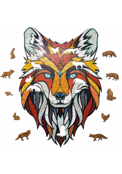 Puzzle Drewniane 2D Układanka Lis