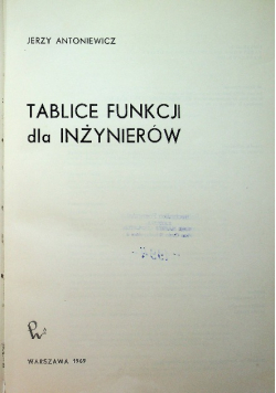 Tablice funkcji dla inżynierów