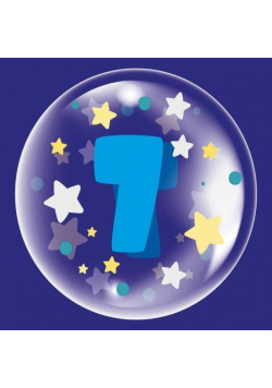 Balon 45cm dla chłopca cyfra 7 TUBAN