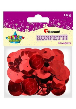 Konfetti okrągłe 14g czerwone