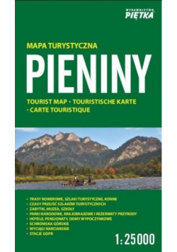 Pieniny 1:25 000 mapa turysyczna PIĘTKA