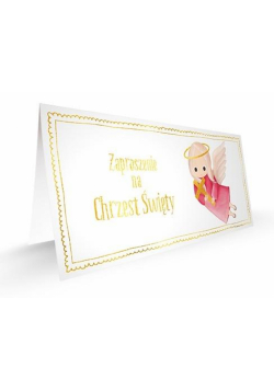 Zaproszenie - Chrzest dziewczynka (5szt.)