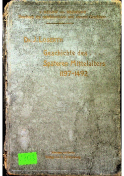 Geschichte des spateren mittelalters 1903 r.