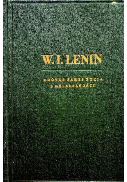 Lenin krótki zarys życia i działalności 1949 r.