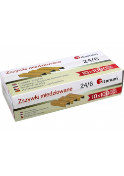 Zszywki miedziowane 24/6 1000szt.
