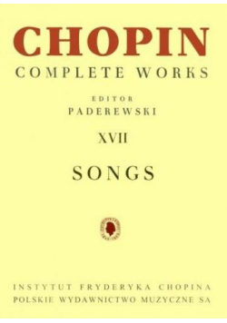 Chopin Complete Works XVII Pieśni PWM
