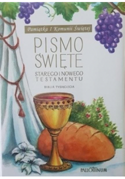 Biblia Tysiąclecia mała TW (komunia, winogrono)