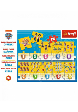 Puzzle 20 Edukacyjne Cyferki Psi Patrol TREFL