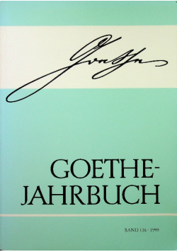Goethe Jahrbuch Band 116 / 1999