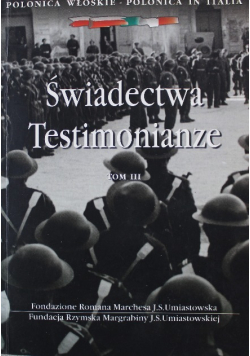 Świadectwo Testimoniaze Tom III