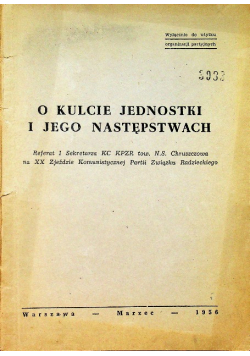 O kulcie jednostki i jego następstwach