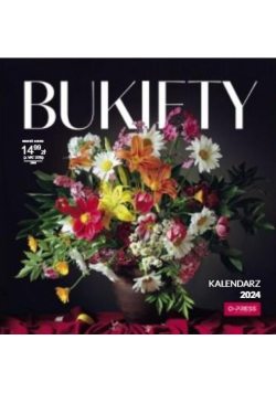 Kalendarz 2024 ścienny kwadrat Bukiety