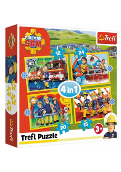 Puzzle 4w1 Pomocny Strażak Sam TREFL