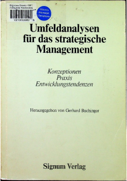 Umfeldanalysen fur das strategische Management