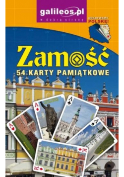 Zamość - karty pamiątkowe do gry. 54 karty do gry