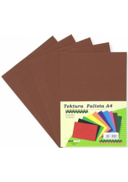 Tektura A4 falista brązowa 5szt