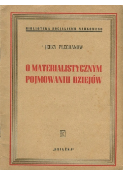 O materialistycznym pojmowaniu dziejów