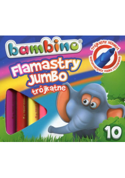 Flamastry trójkątne Jumbo BAMBINO 10 kolorów