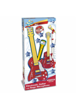 Gitara rockowa z mikrofonem scenicznym