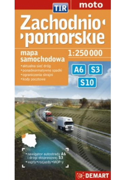 Zachodniopomorskie TIR mapa dla zawodowców