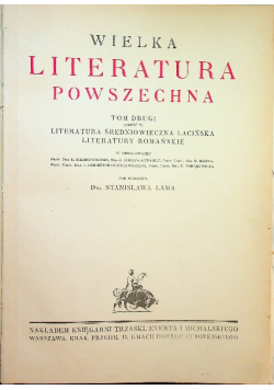 Wielka literatura powszechna Tom 2 1933 r.