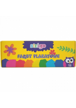 Farby plakatowe 12 kolorów STRIGO