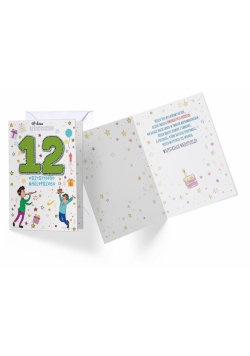 Karnet B6 PR-060 Urodziny 12 chłopiec