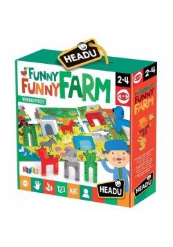 Zabawna, zabawna farma - puzzle Montessori