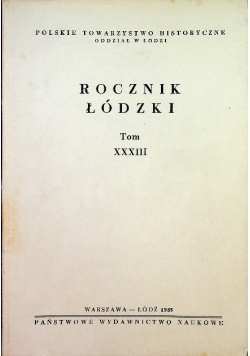 Rocznik Łódzki tom XXXIII