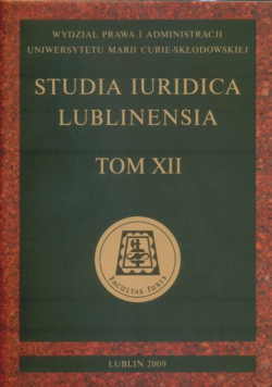 Studia Iuridica Lublinensia Tom XII