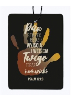 Zawieszka zapachowa - New car Ps. 121:8 czarny