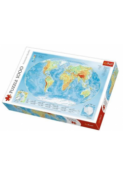 Puzzle 1000 Mapa fizyczna świata TREFL