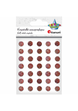 Kryształki samoprzylepne czerwono-złote mix 35szt
