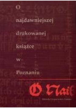 O najdawniejszej drukowanej książce w Poznaniu